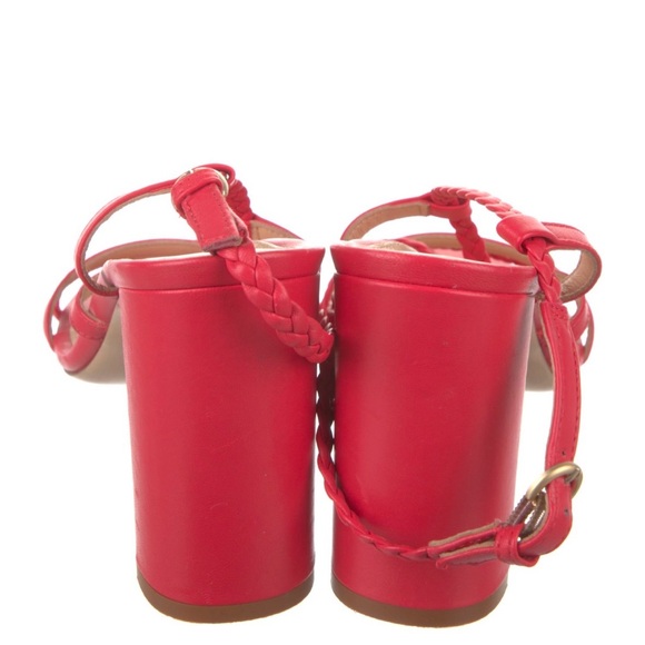 🥳 NEW Marion Parke Leather Red Slingback Heels in size 11. - Picture 3 of 5